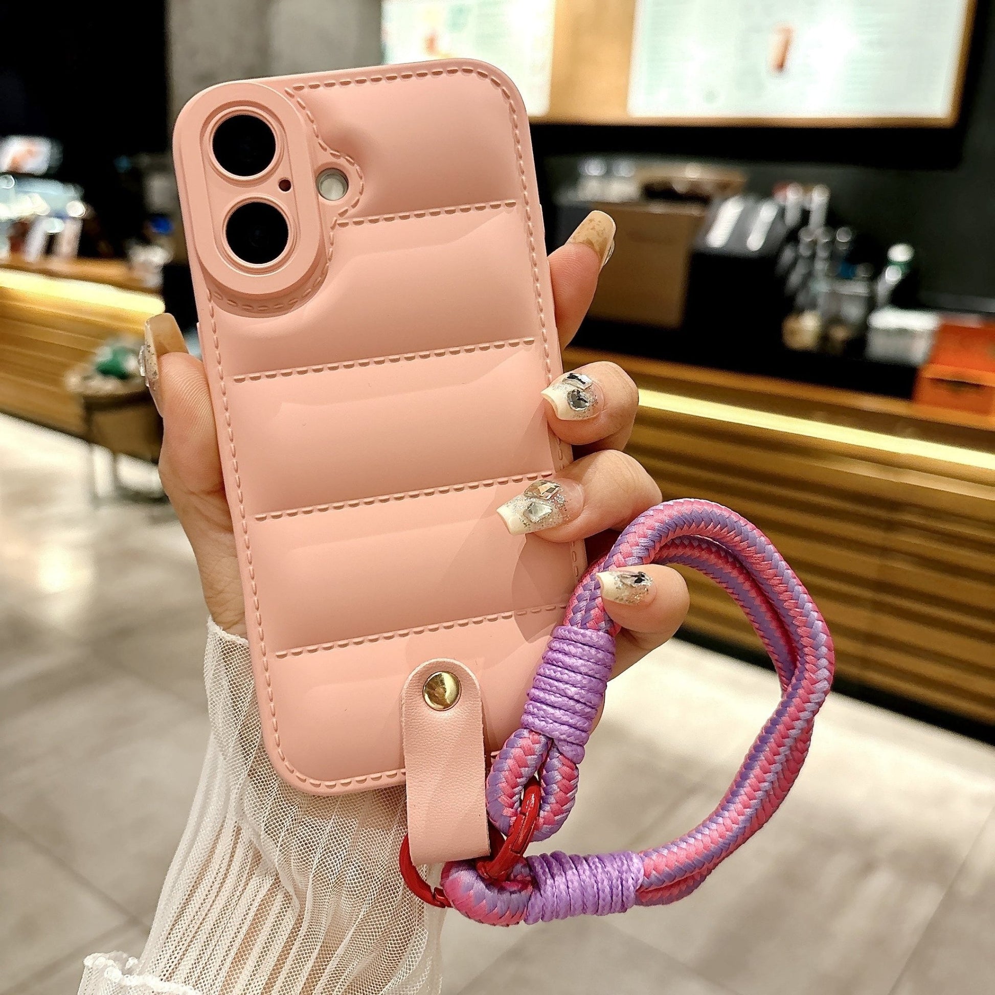 Anti - fall Mobile Phone Case with Hand Strap Rope Suitable for iPhone - HazMarket