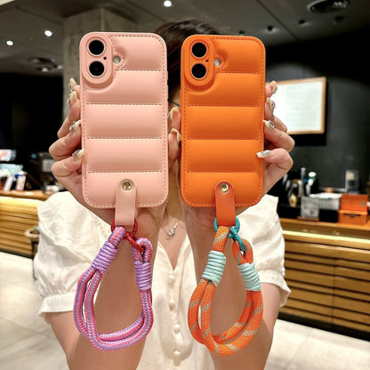 Anti - fall Mobile Phone Case with Hand Strap Rope Suitable for iPhone - HazMarket