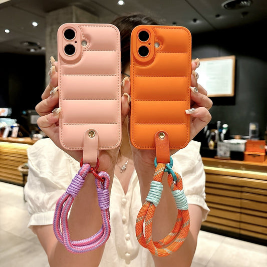 Anti - fall Mobile Phone Case with Hand Strap Rope Suitable for iPhone - HazMarket