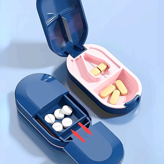 Portable Storage Box Pill Cutter