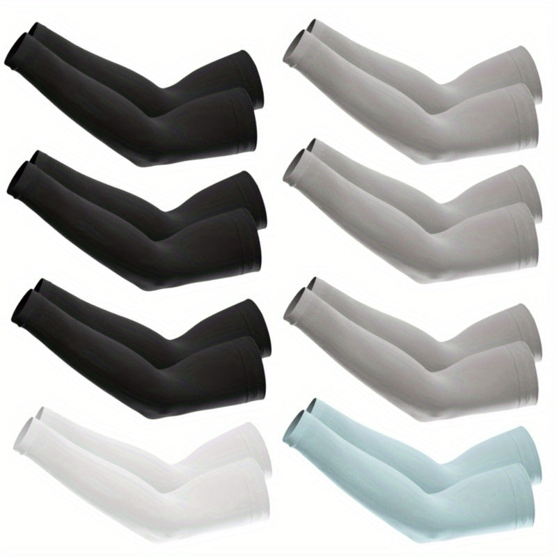 8 Pairs Cooling Arm Sleeve Compression for Men & Women