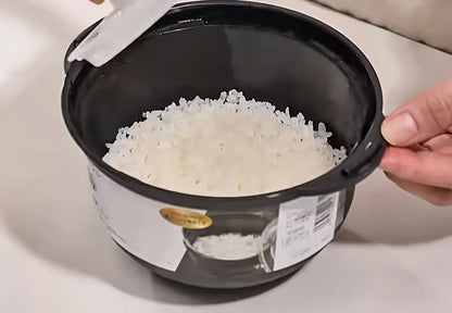 Compact Microwave Rice Cooker with Lid