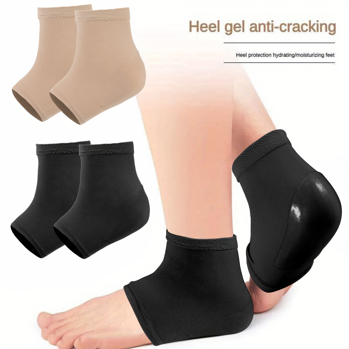 Silicone Moisturizing Heel Socks for Men and Women