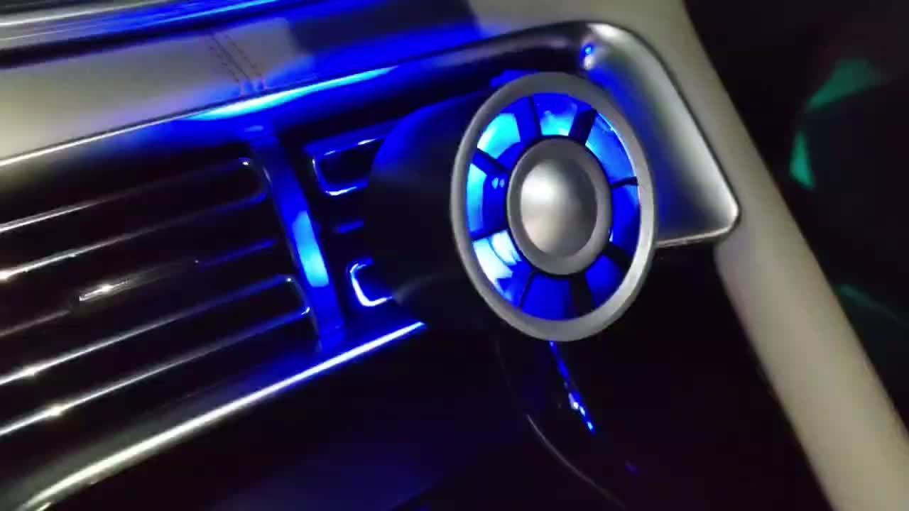 USB Car Air Outlet Fan with Colorful LED Light