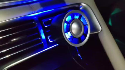 USB Car Air Outlet Fan with Colorful LED Light