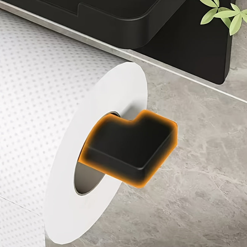 Modern & Wall-Mounted Toilet Paper Holder with Storage Shelf