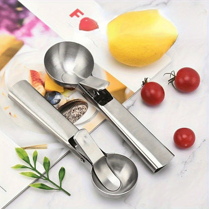Premium Stainless Steel Ice Cream Scoop with Trigger