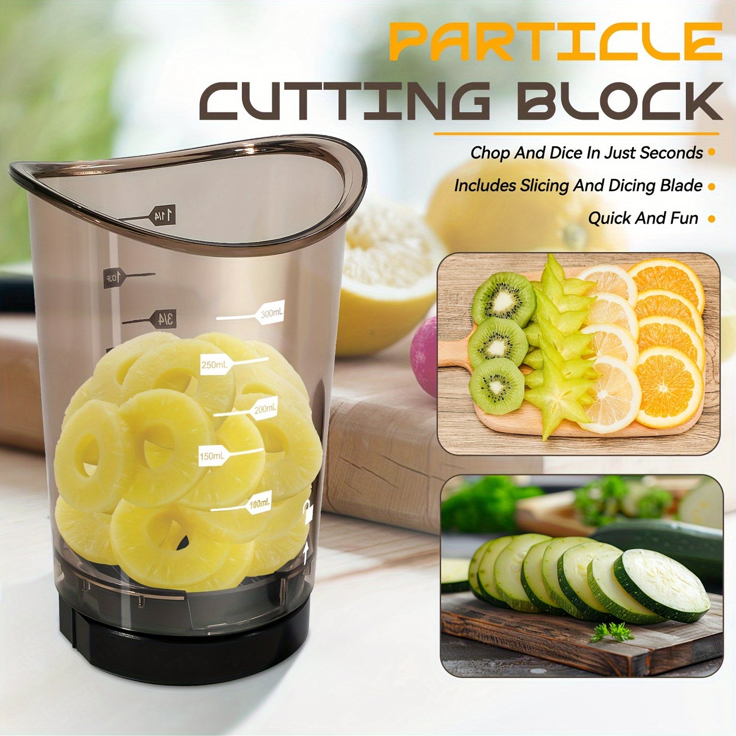 Heavy-Duty Manual Vegetable Chopper with Built-in Measurement Cup