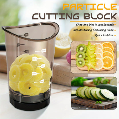 Heavy-Duty Manual Vegetable Chopper with Built-in Measurement Cup