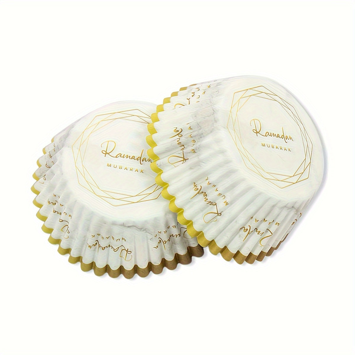 50pcs Ramadan Mubarak Cupcake Holders
