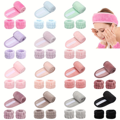 Headband & Wristbands for Face Washing