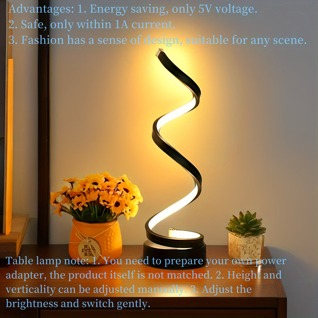 Classic Spiral Decorative Table Lamp For Office or Bedroom Bedside