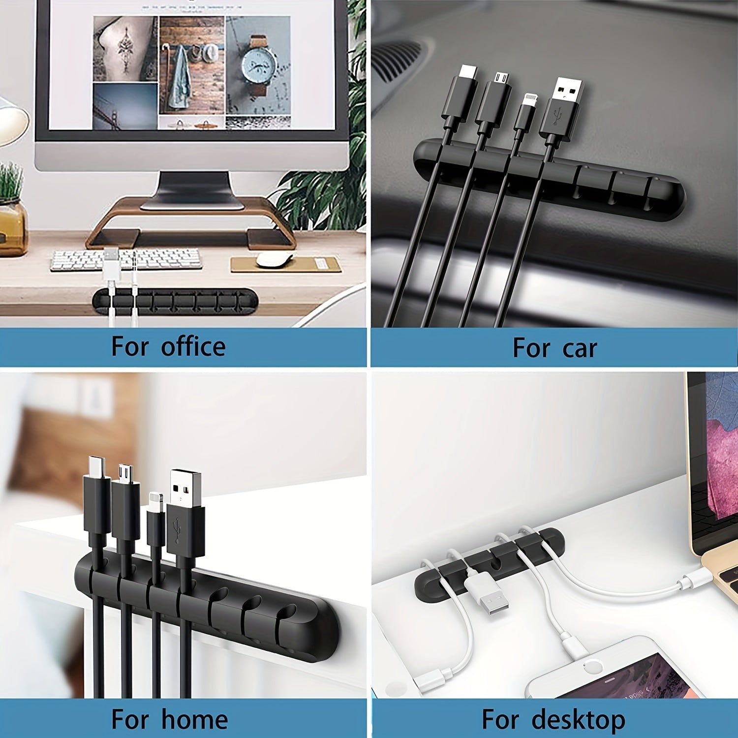 Desk Silicone Cable organizer