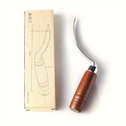 Durable Coconut Opener with Wooden Handle