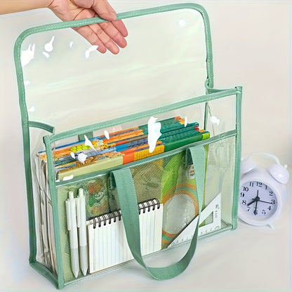 Transparent PVC File Organizer with Sturdy Handle