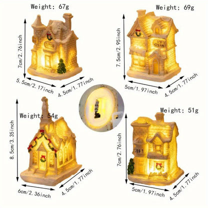 Enchanting Glowing Resin Christmas House