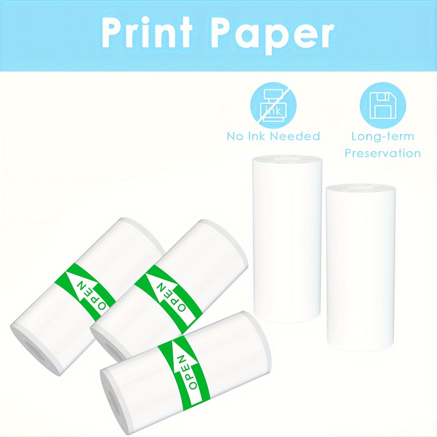 White Thermal Paper Stickers