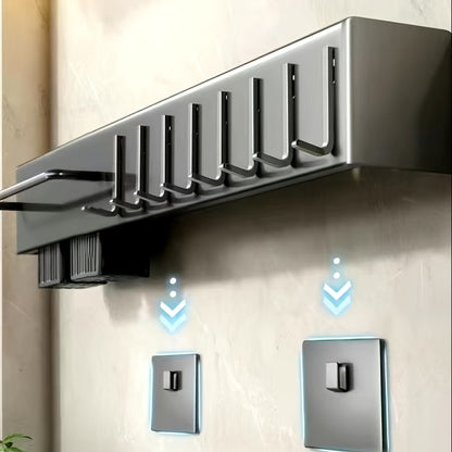 Premium Carbon Steel Wall-Mounted Kitchen Organizer Rack