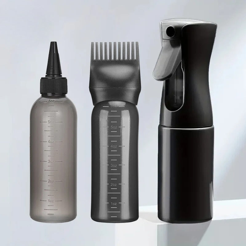 Refillable Spray Bottle, Comb Applicator & Squeeze Bottle Kit