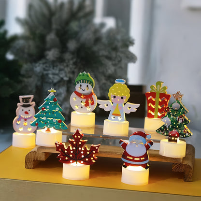 Set of 6 Iron Candle Decorations for Christmas