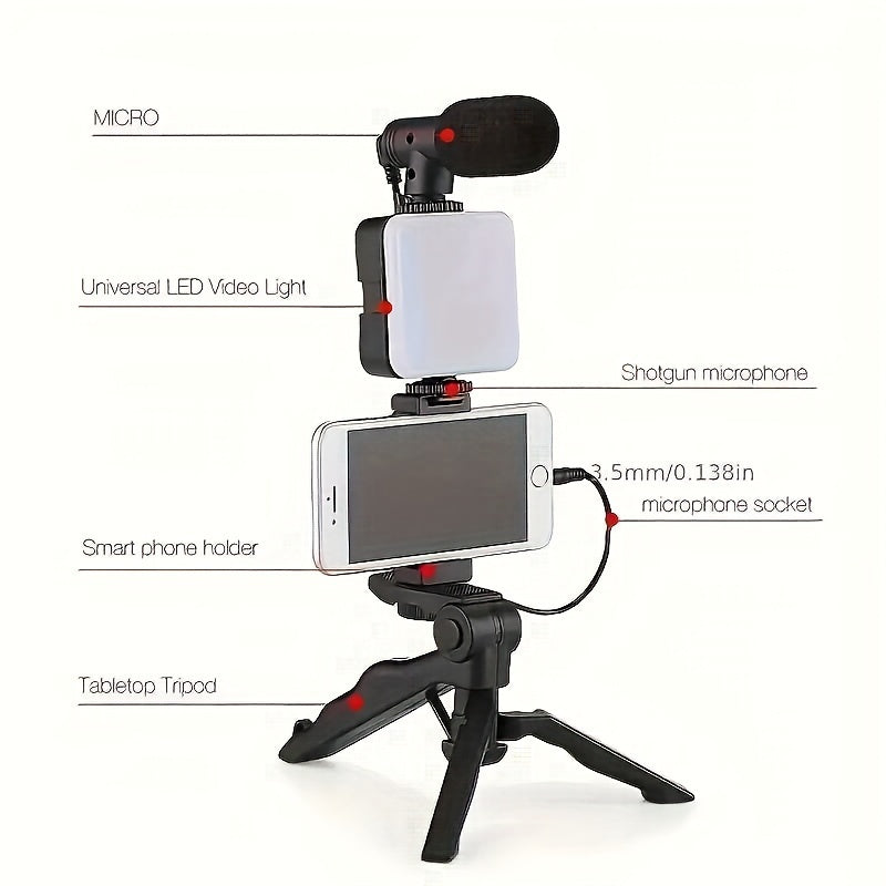 Smartphone & Camera LED Light Kit with Tripod Stand & Wireless Remote