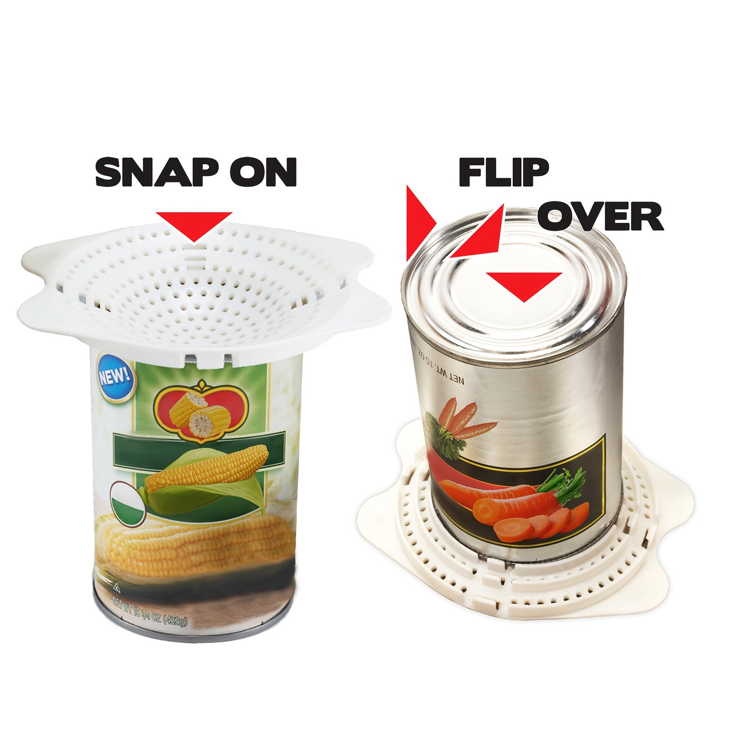 Snap On Can Strainer