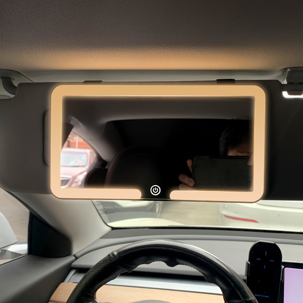 Car Visor Mirror with LED Light - HazMarket