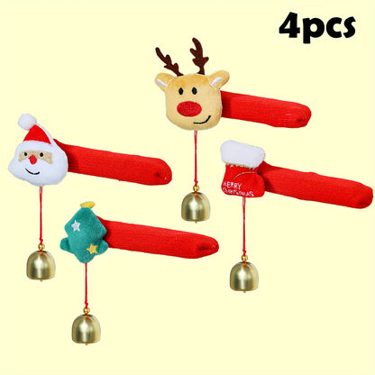 4pcs Christmas Door Handle Decorations Set