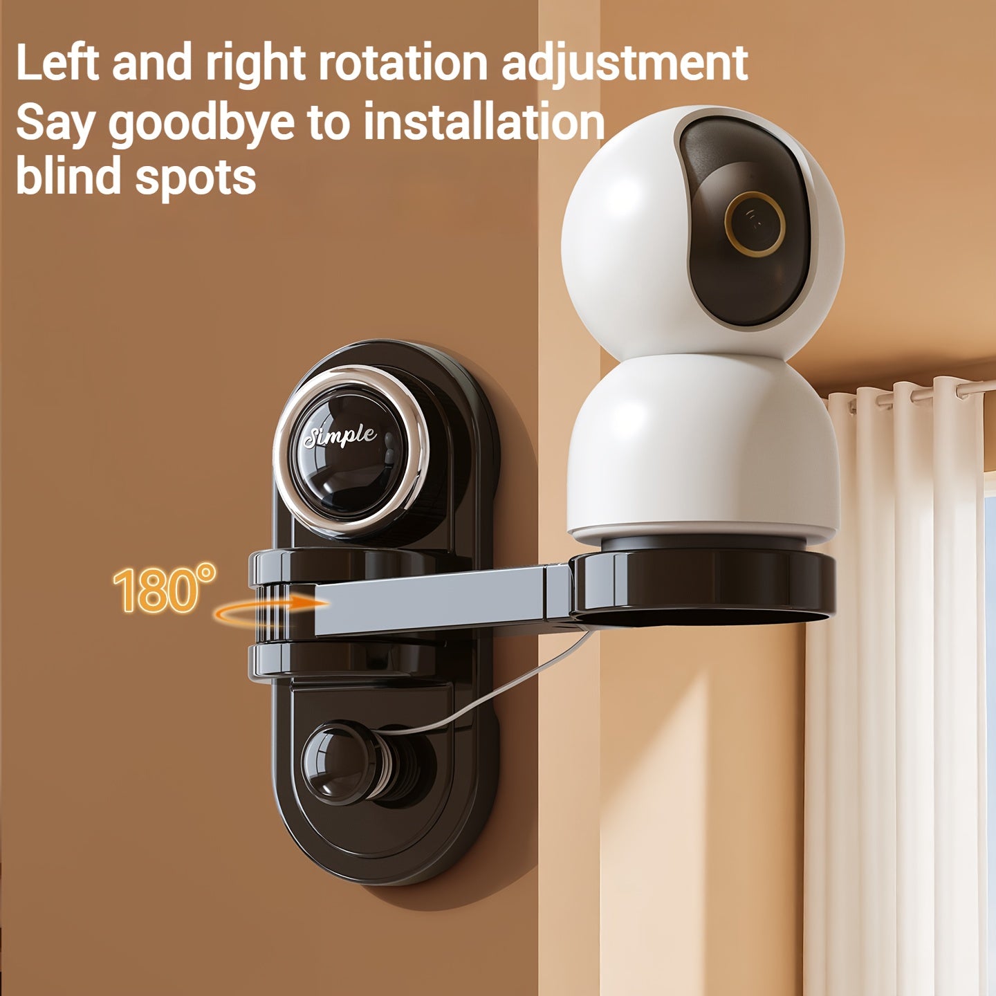 Adjustable Camera Mount with Telescopic Pole & Suction Cup/Wall Bracket