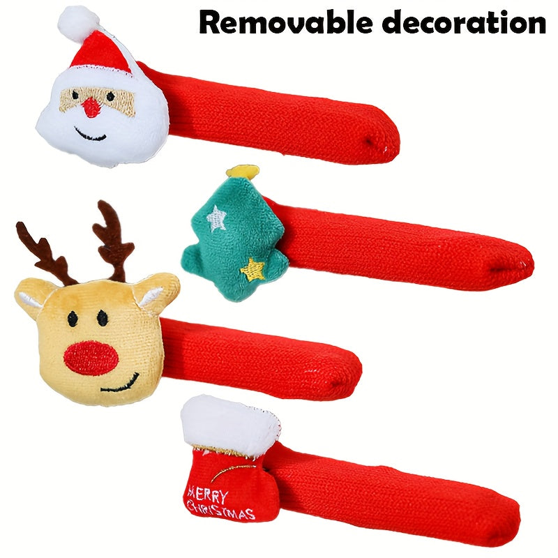 4pcs Christmas Door Handle Decorations Set