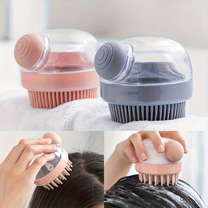 Multifunctional Shampoo Brush with a Liquid Dispenser