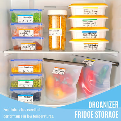 100pcs Colorful Removable Freezer & Food Storage Labels