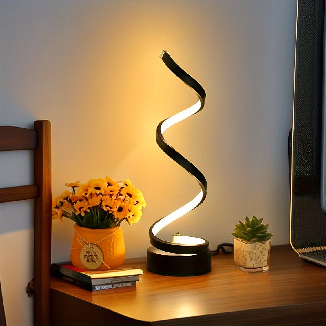 Classic Spiral Decorative Table Lamp For Office or Bedroom Bedside - HazMarket