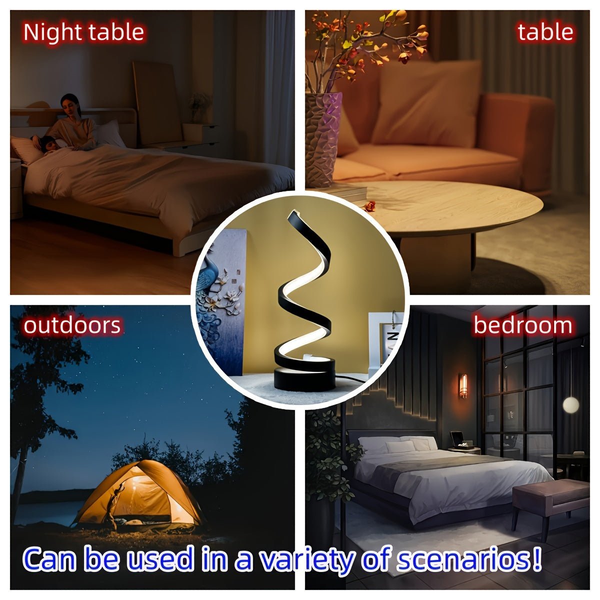 Classic Spiral Decorative Table Lamp For Office or Bedroom Bedside - HazMarket