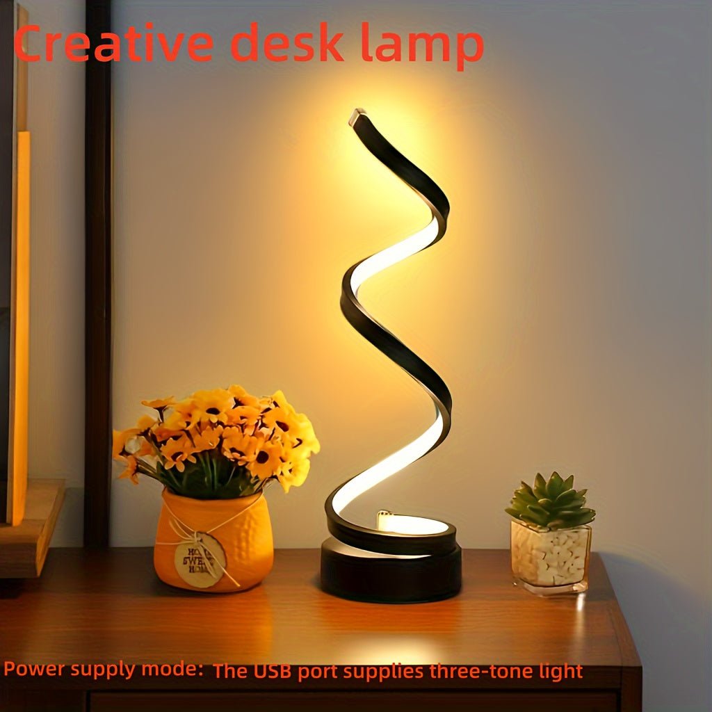 Classic Spiral Decorative Table Lamp For Office or Bedroom Bedside - HazMarket