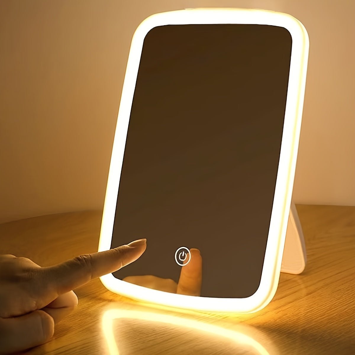 Compact LED Makeup Mirror with Touch Sensor and 3 Lighting Modes - HazMarket