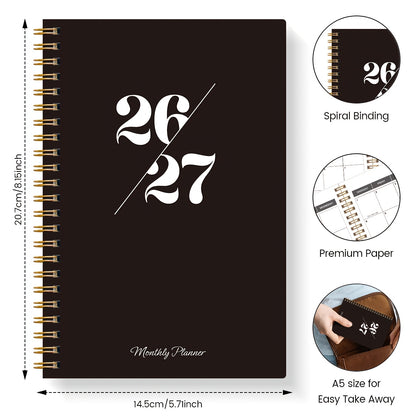 2026-2027 Two-Year Monthly Planner with Spiral Binding & Cover