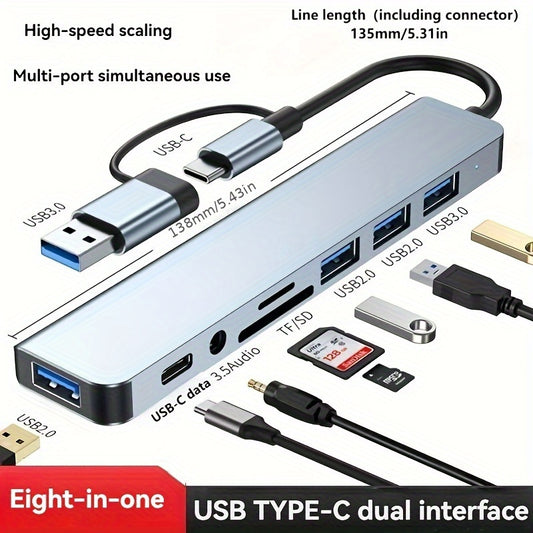 8-in-1 USB Hub for Laptops & Desktops