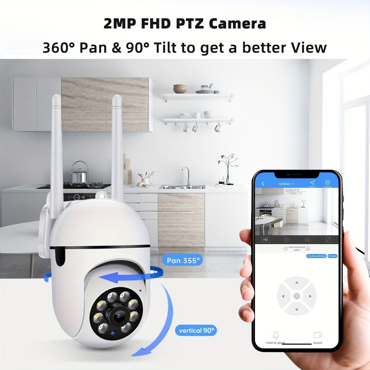 Wi-Fi Smart Home Security Camera With Motion Tracking