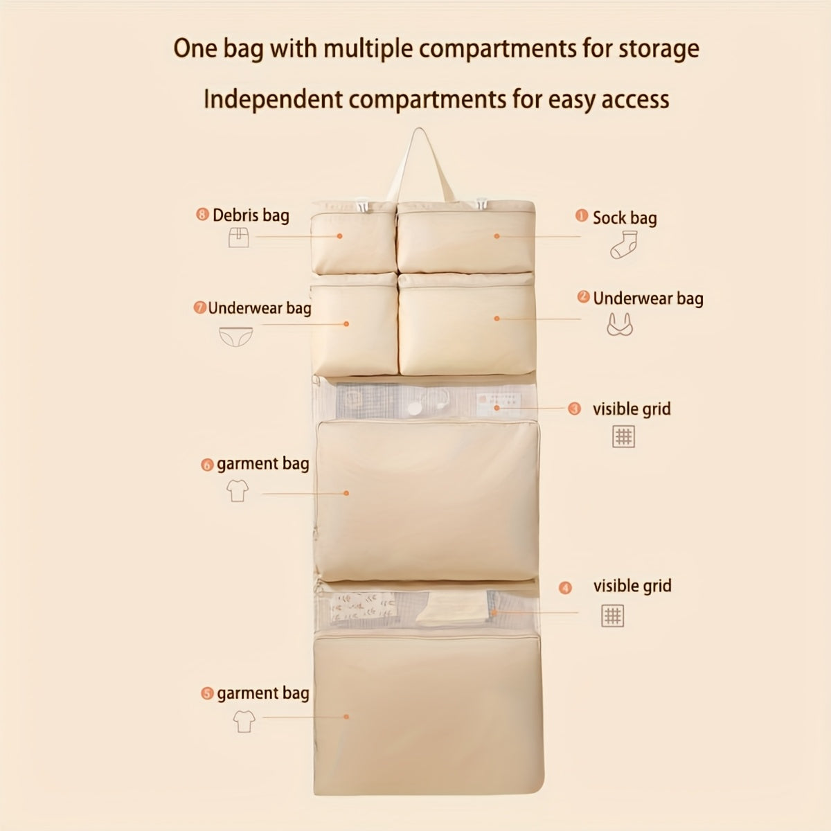 Travel Storage Hanging Organizer Bag