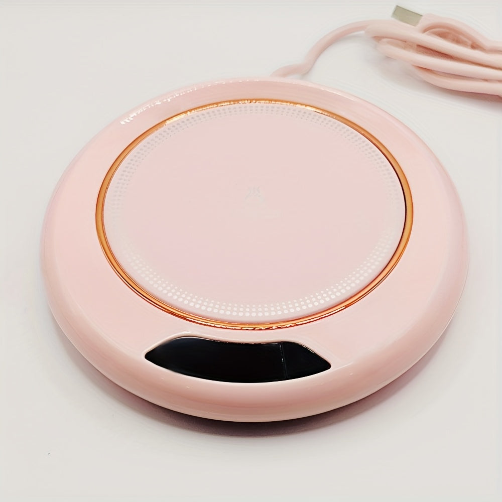 Smart Electric Hot Cup Warmer with USB-Powered Pad