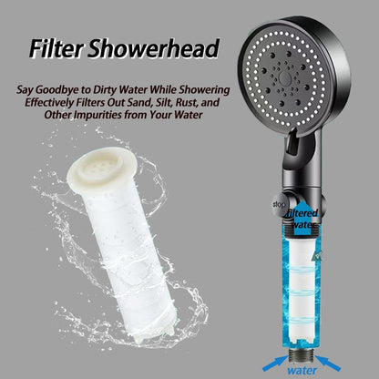 5-Mode Adjustable Shower Head with Filter