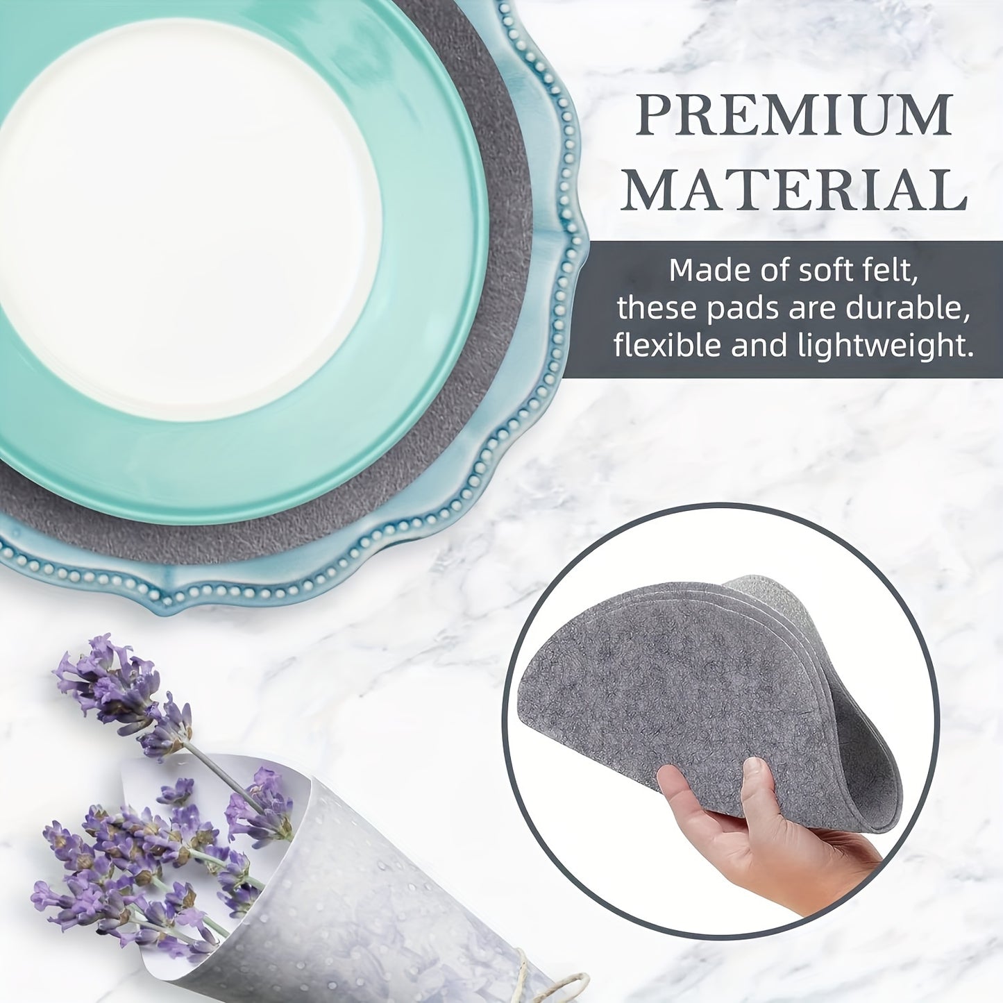 36pcs Round Plate and Pot Mat Set