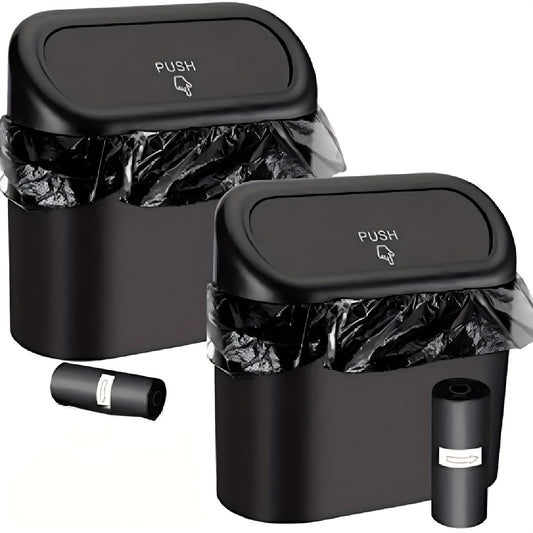 Mini Car Trash Cans with Lids 2pcs