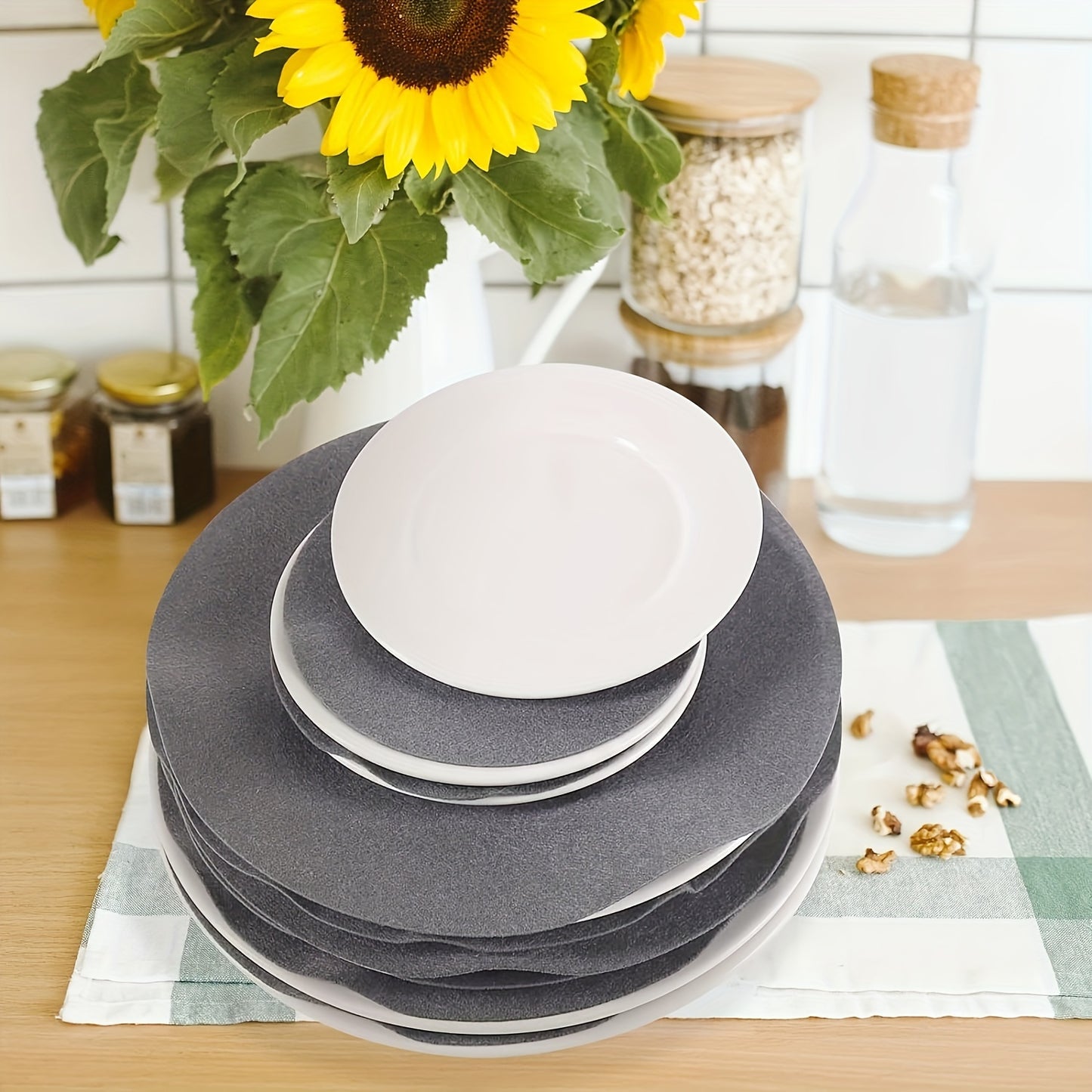 36pcs Round Plate and Pot Mat Set