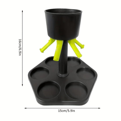 Multi-Cup Beverage Dispenser with Adjustable Spouts
