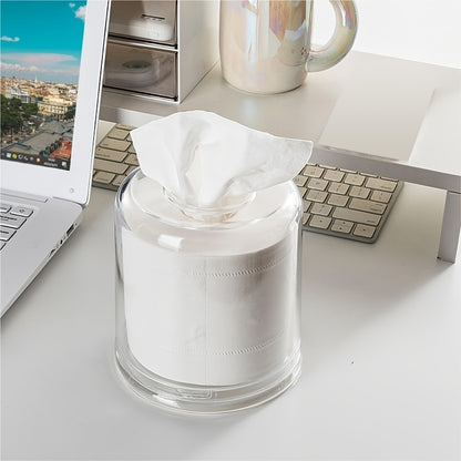 Acrylic Round Transparent Tissue Box