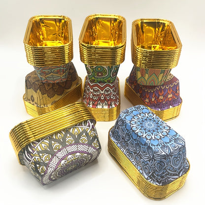 25pcs Patterned Long Cake Cup Molds