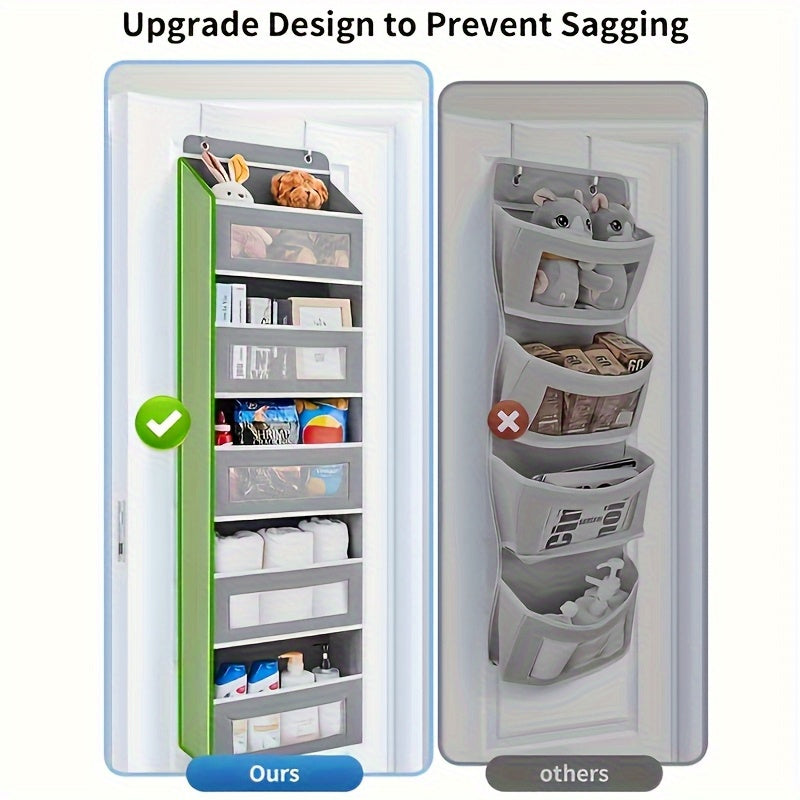5-Tier Foldable Door Hanging Storage Rack with 5 Large Pockets