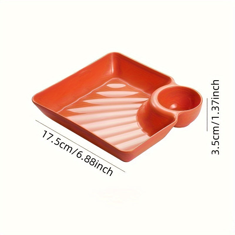 2pcs Plastic Food Serving Plates